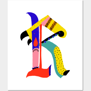 R Letter Posters and Art